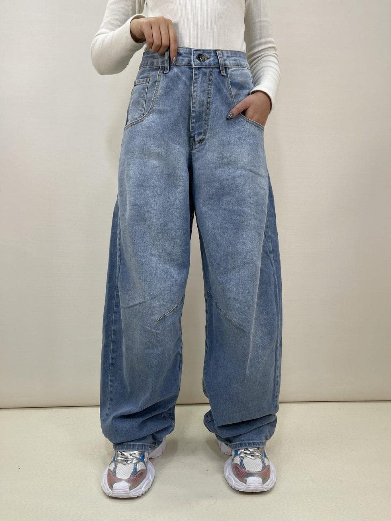 شلوار جین زنانه بالنی آبی