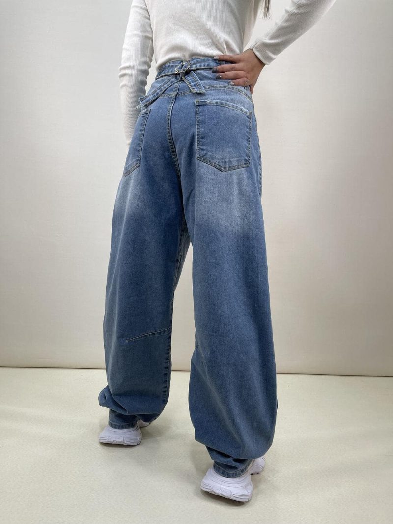 شلوار جین زنانه بالنی آبی