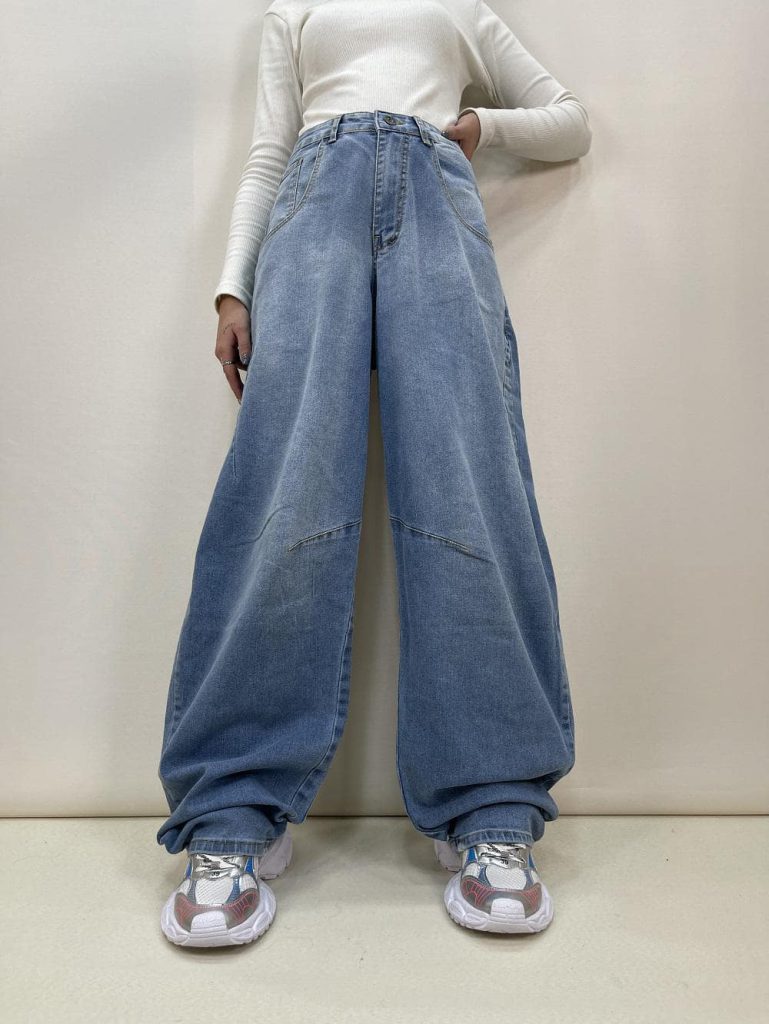 شلوار جین زنانه بالنی آبی