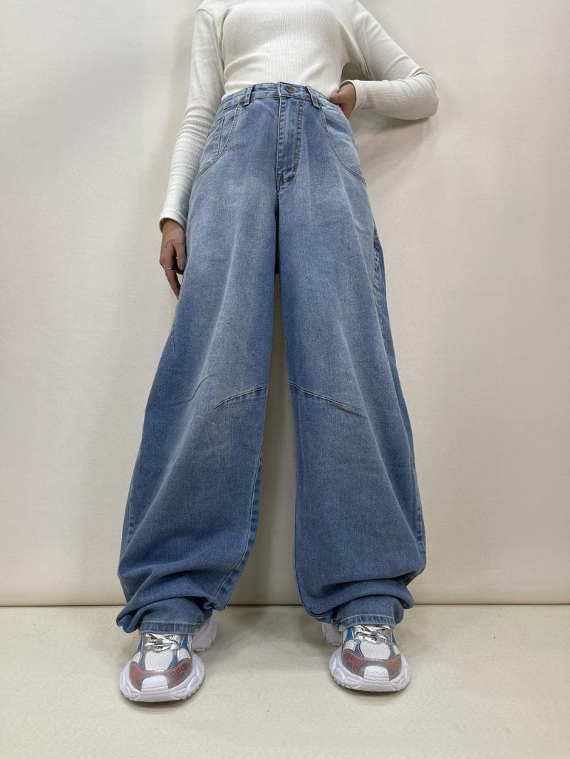 شلوار جین زنانه بالنی آبی