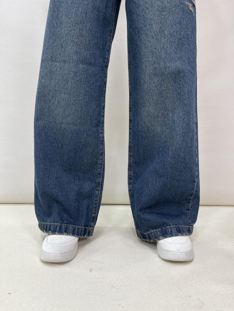 شلوار جین زنانه بگ سرمه ای