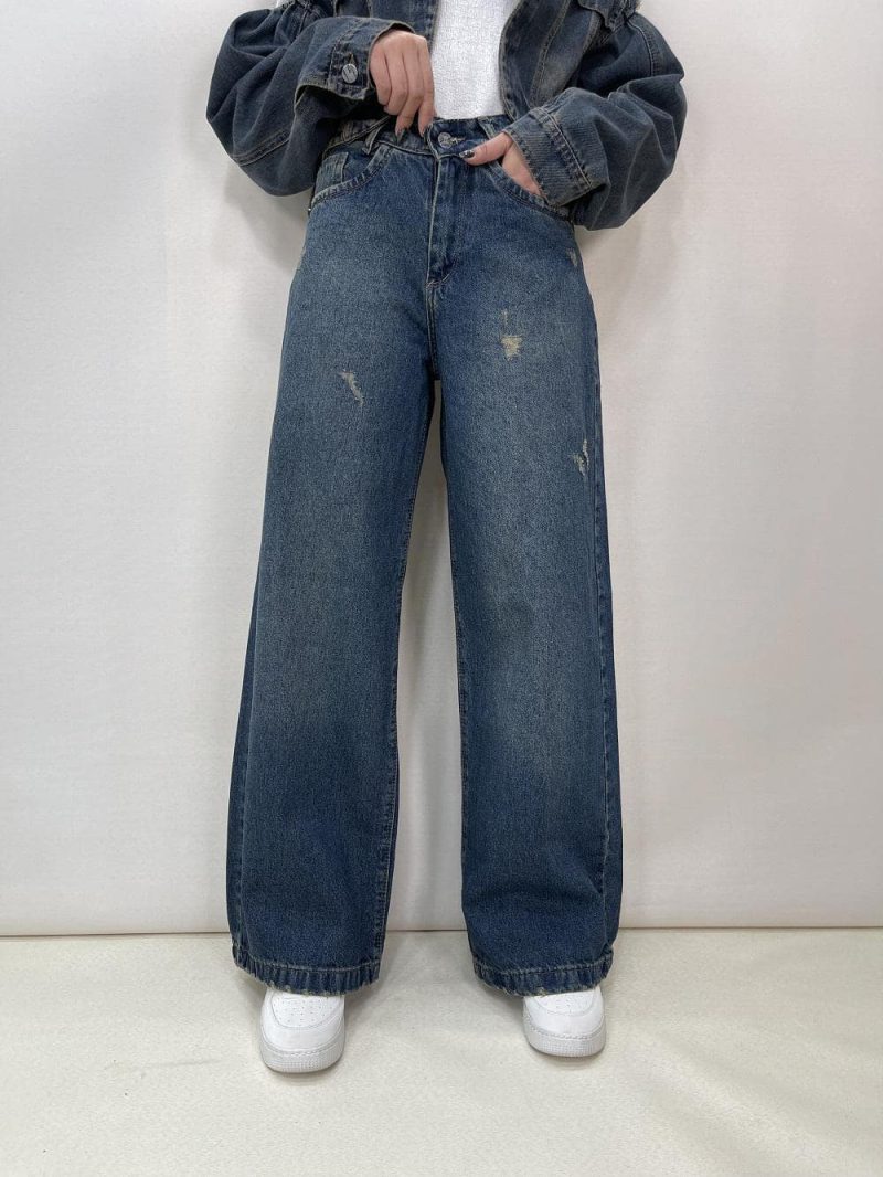 شلوار جین زنانه بگ سرمه ای