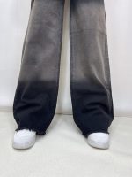 شلوار جین زنانه بگ زغالی تنت دار