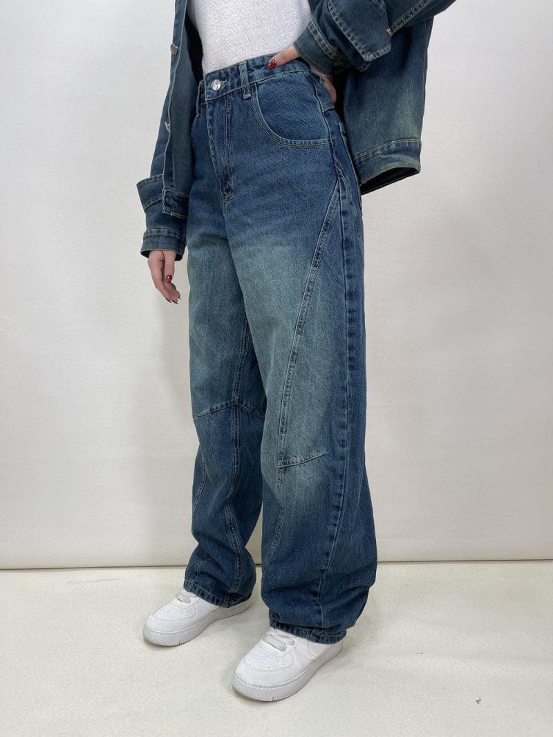 شلوار جین زنانه مام بالنی مکس تینت سبز