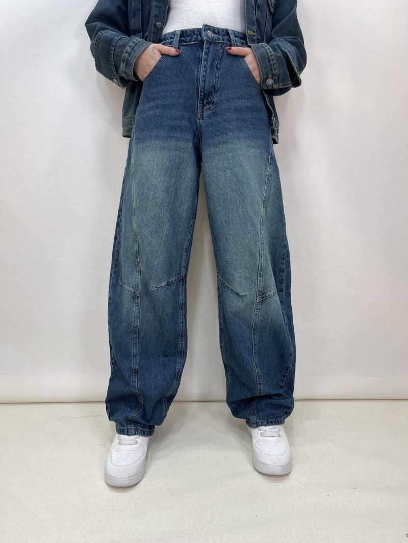 شلوار جین زنانه مام بالنی مکس تینت سبز