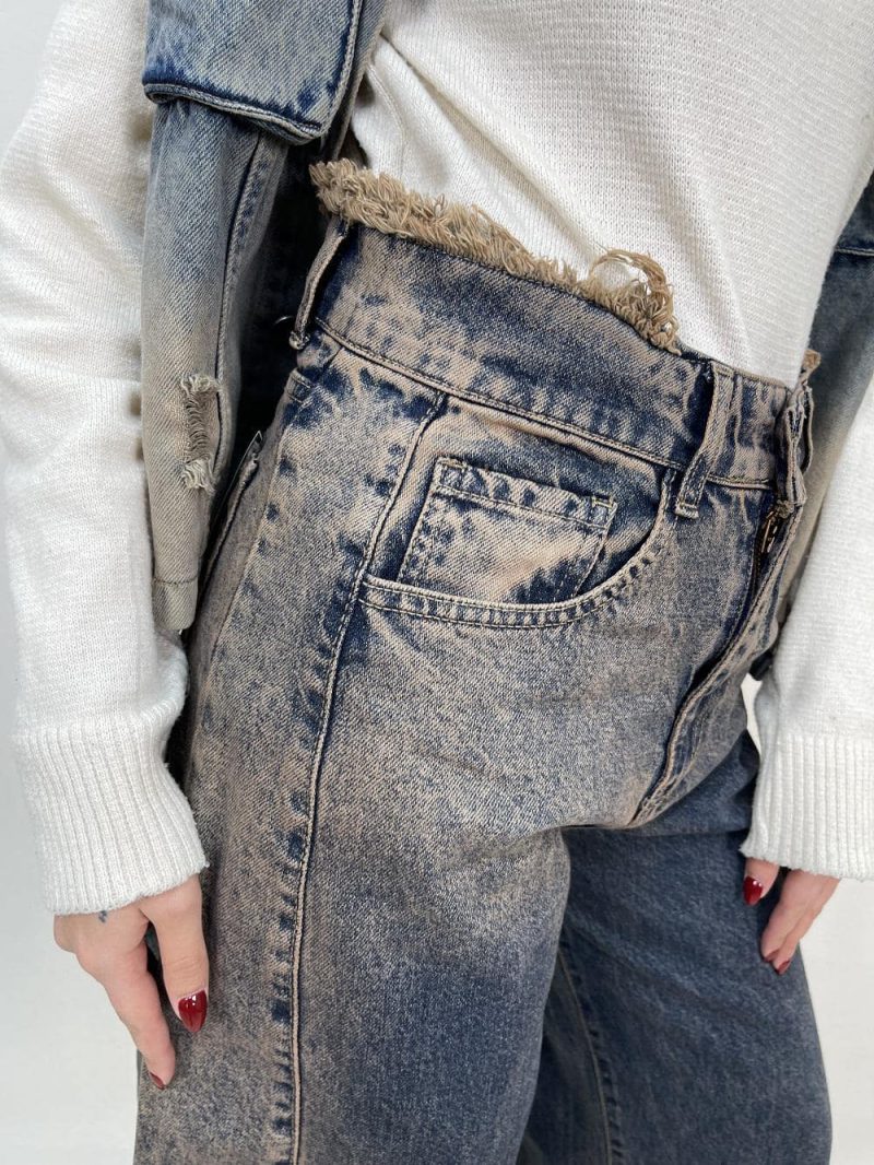 شلوار جین زنانه مدل بگ اسپنیش