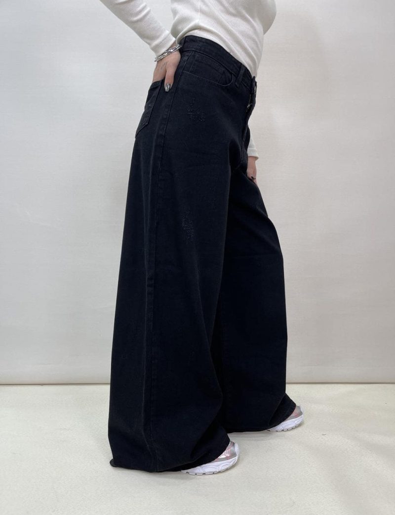 شلوار جین زنانه سوپر بگ مشکی