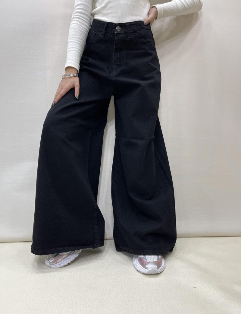شلوار جین زنانه سوپر بگ مشکی