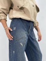 شلوار جین زنانه بالونی آبی