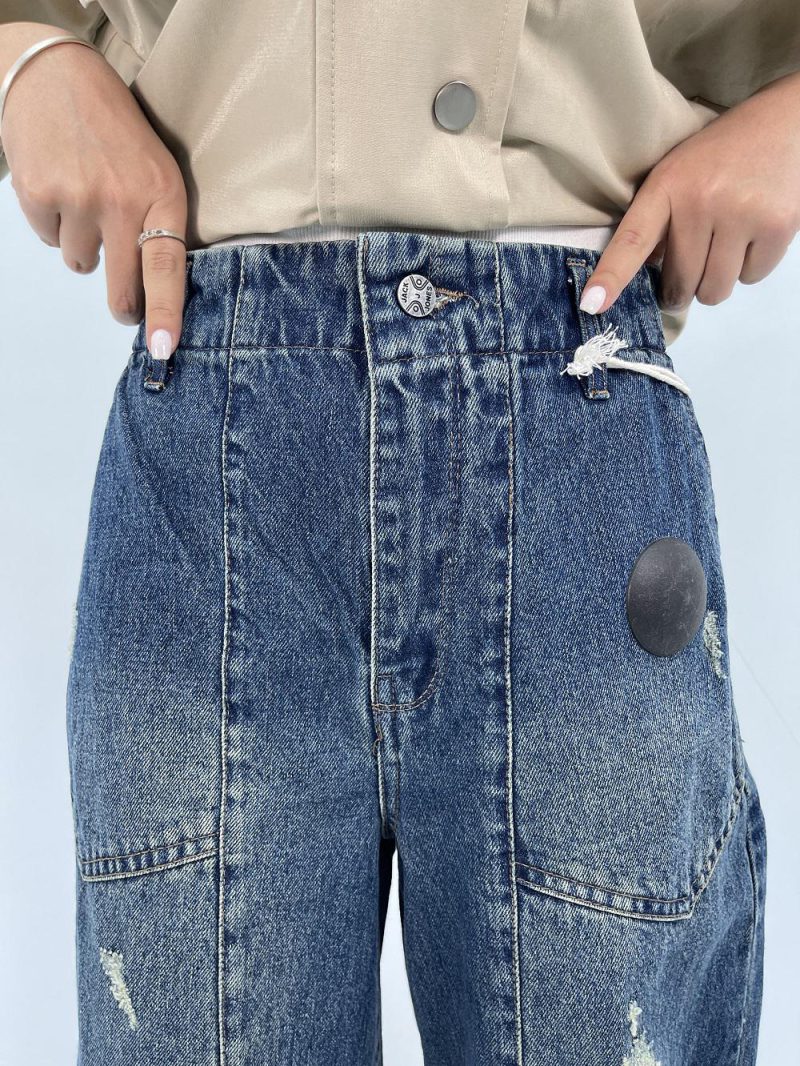 شلوار جین زنانه بالونی آبی