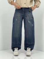 شلوار جین زنانه بالونی آبی