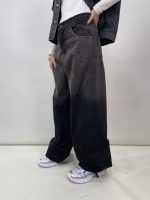 شلوار جین زنانه فول بگ تینت دار