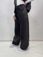 شلوار جین زنانه فول بگ زغالی