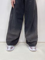 شلوار جین زنانه فول بگ زغالی