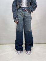 شلوار جین زنانه فول بگ آبی