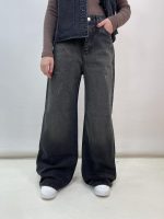 شلوار جین زنانه فول بگ زغالی