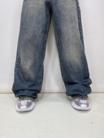 شلوار جین زنانه فول بگ تینت آبی