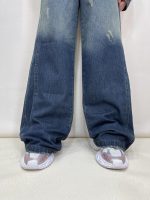 شلوار جین زنانه فول بگ آبی