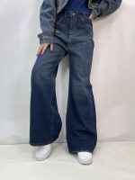 شلوار جین زنانه فول بگ سرمه ای