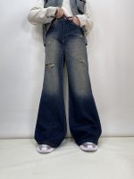 شلوار جین زنانه فول بگ شافل