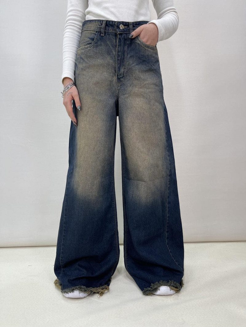 شلوار جین زنانه فول بگ شافل