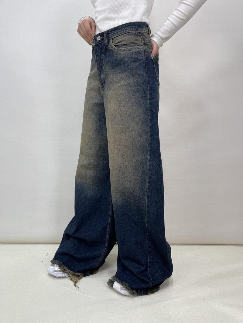 شلوار جین زنانه فول بگ شافل