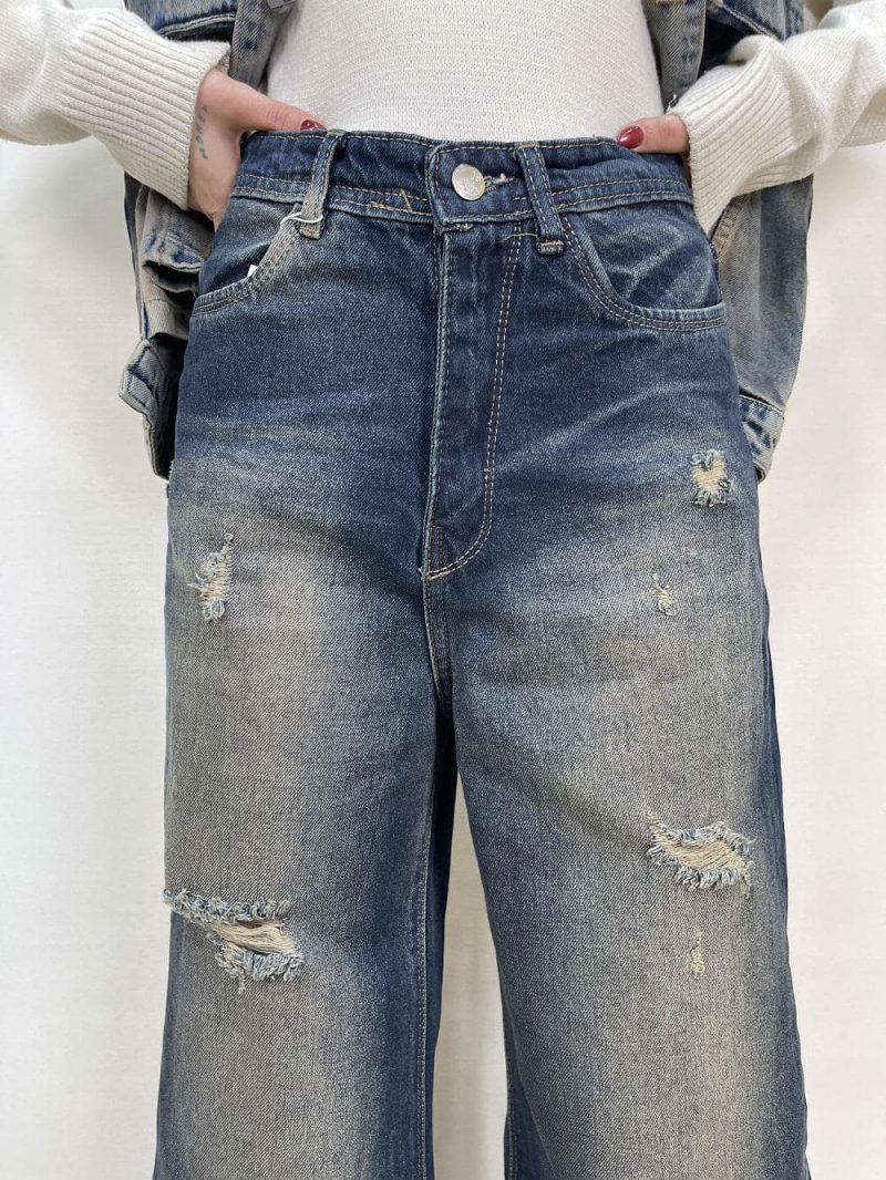 شلوار جین زنانه فول بگ شافل