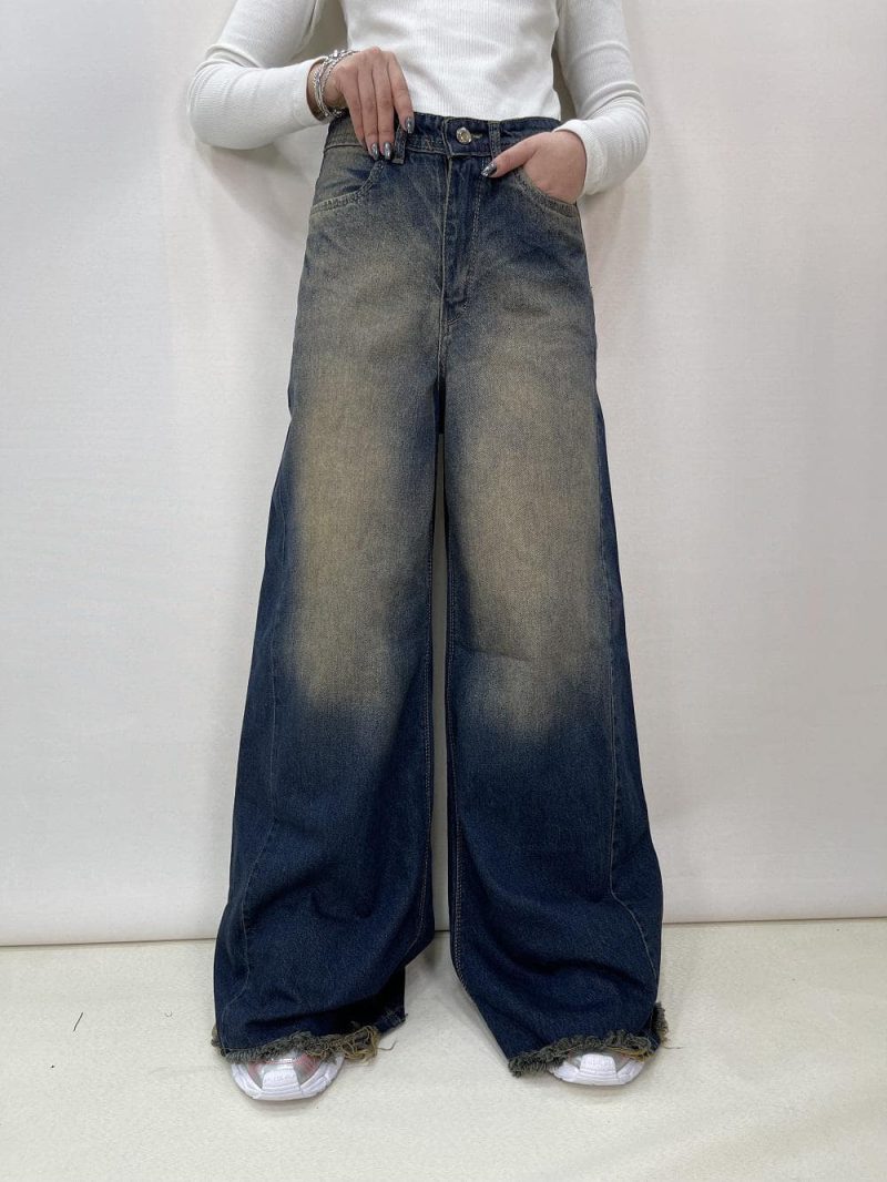 شلوار جین زنانه فول بگ شافل