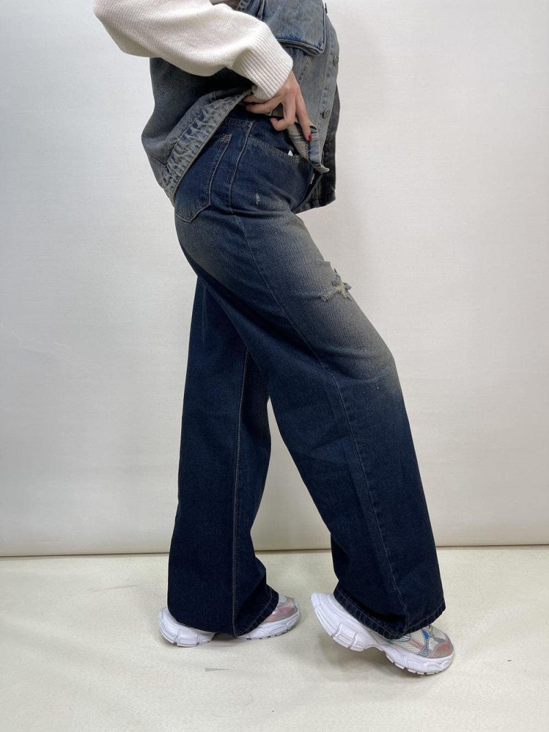 شلوار جین زنانه فول بگ شافل