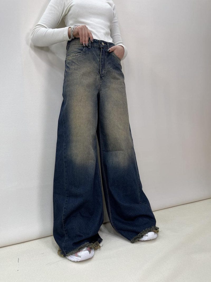 شلوار جین زنانه فول بگ شافل