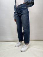 شلوار جین زنانه لگ استایل آبی