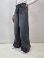 شلوار جین زنانه سوپر بگ طوسی