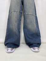 شلوار جین زنانه سوپر بگ آبی تینت
