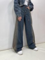 شلوار جین زنانه بگ آبی تینت