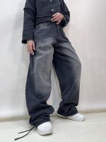 شلوار جین زنانه بالونی مکس زغالی