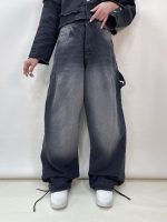 شلوار جین زنانه بالونی مکس زغالی