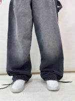 شلوار جین زنانه بالونی مکس زغالی