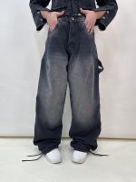 شلوار جین زنانه بالونی مکس زغالی