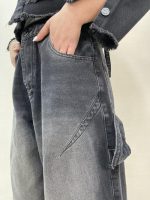 شلوار جین زنانه بالونی مکس زغالی