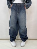 شلوار جین زنانه بالونی سرمه ای کثیف شور