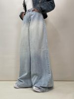شلوار جین زنانه سوپر بگ آبی یخی