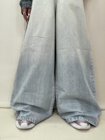شلوار جین زنانه سوپر بگ آبی یخی