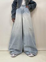 شلوار جین زنانه سوپر بگ آبی یخی