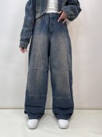 شلوار جین زنانه بالونی آبی تینت دار