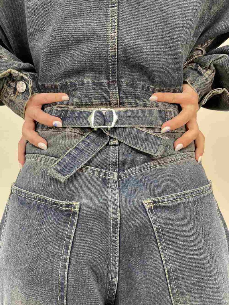 شلوار جین زنانه بالونی آبی تینت دار