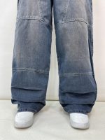 شلوار جین زنانه بالونی آبی تینت دار