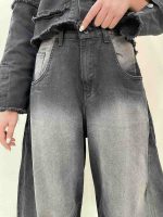 شلوار جین زنانه بالونی زغالی