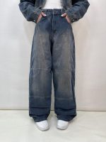 شلوار جین زنانه بالونی آبی تینت دار