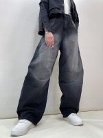 شلوار جین زنانه بالونی زغالی