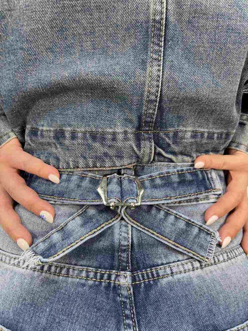 شلوار جین زنانه بالونی آبی